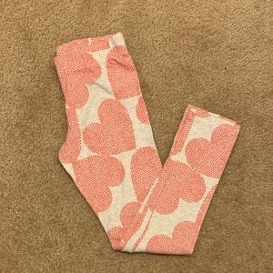 Carter's Pink and Cream Heart Leggings